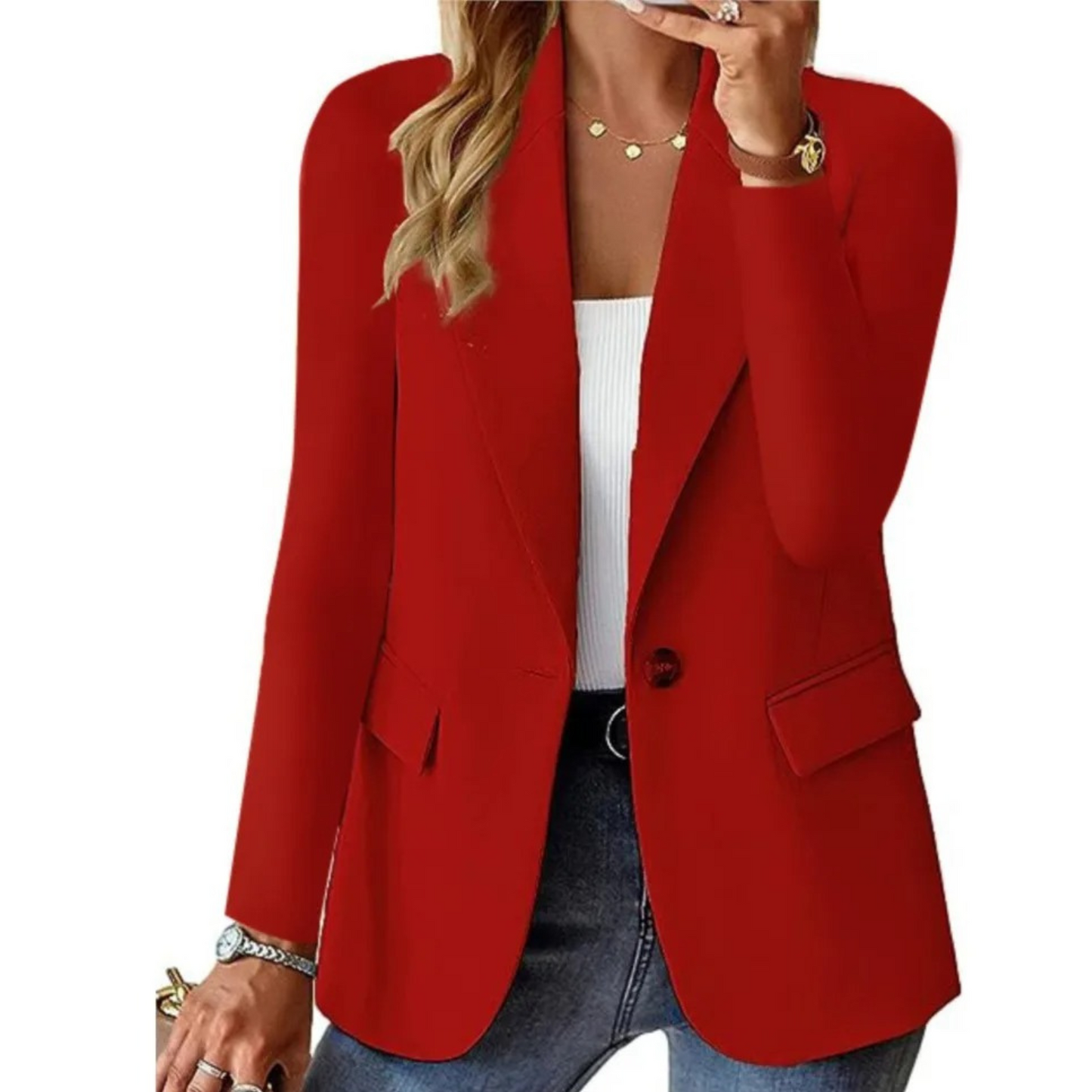 Vivienne | Blazer Long Sur Mesure avec Manches Longues