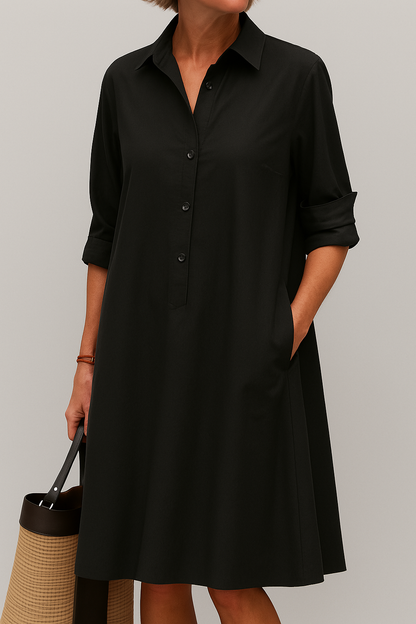 Elodie | Robe Chemise à Boutons