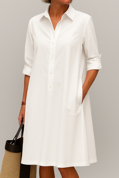 Elodie | Robe Chemise à Boutons