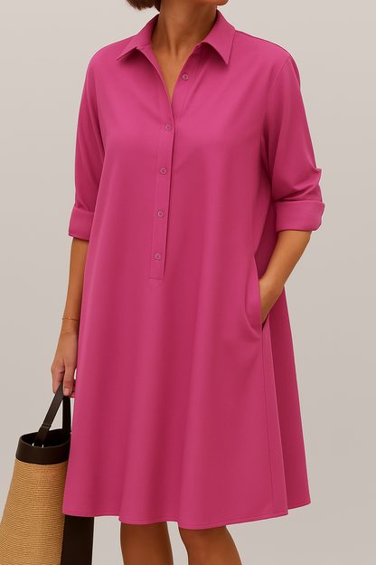 Elodie | Robe Chemise à Boutons