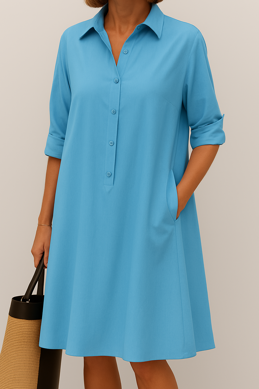 Elodie | Robe Chemise à Boutons