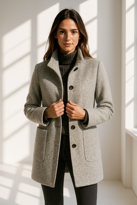 Valentina - Veste femme confortable avec col montant