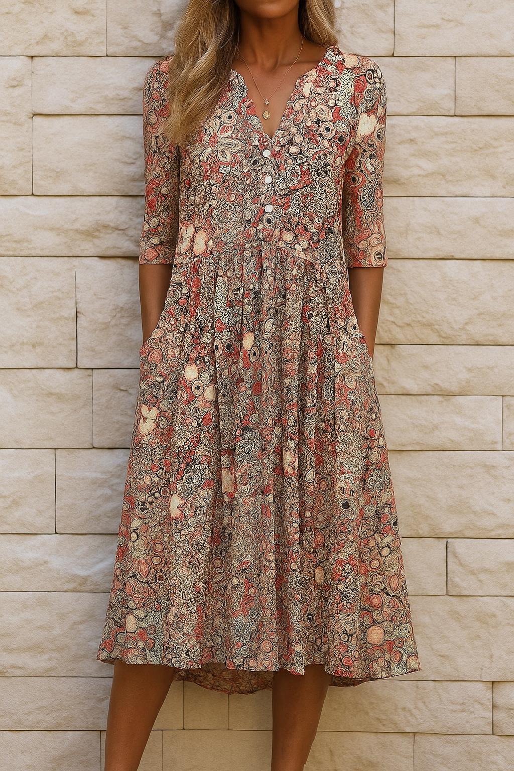 Harlow™ | Robe Élégante avec Décolleté en V