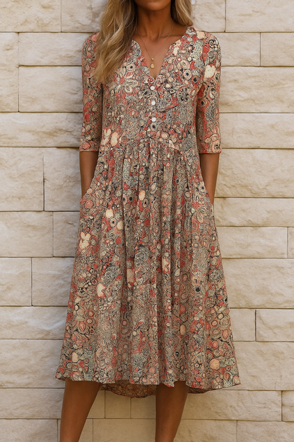 Harlow™ | Robe Élégante avec Décolleté en V