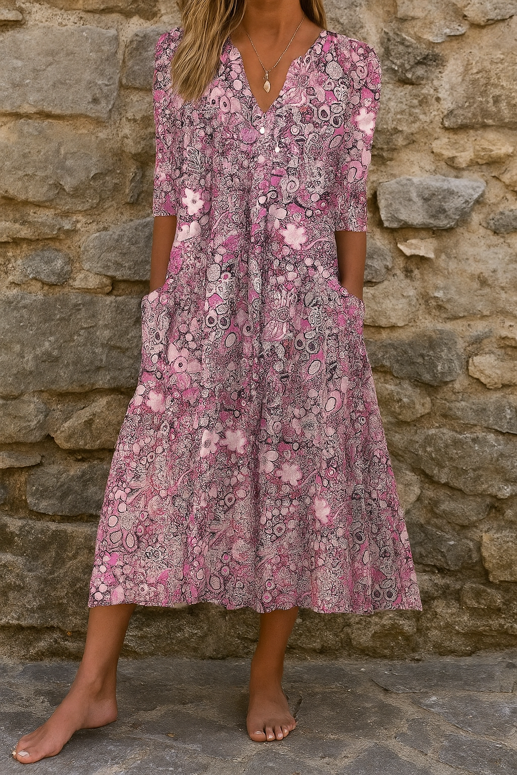 Harlow™ | Robe Élégante avec Décolleté en V