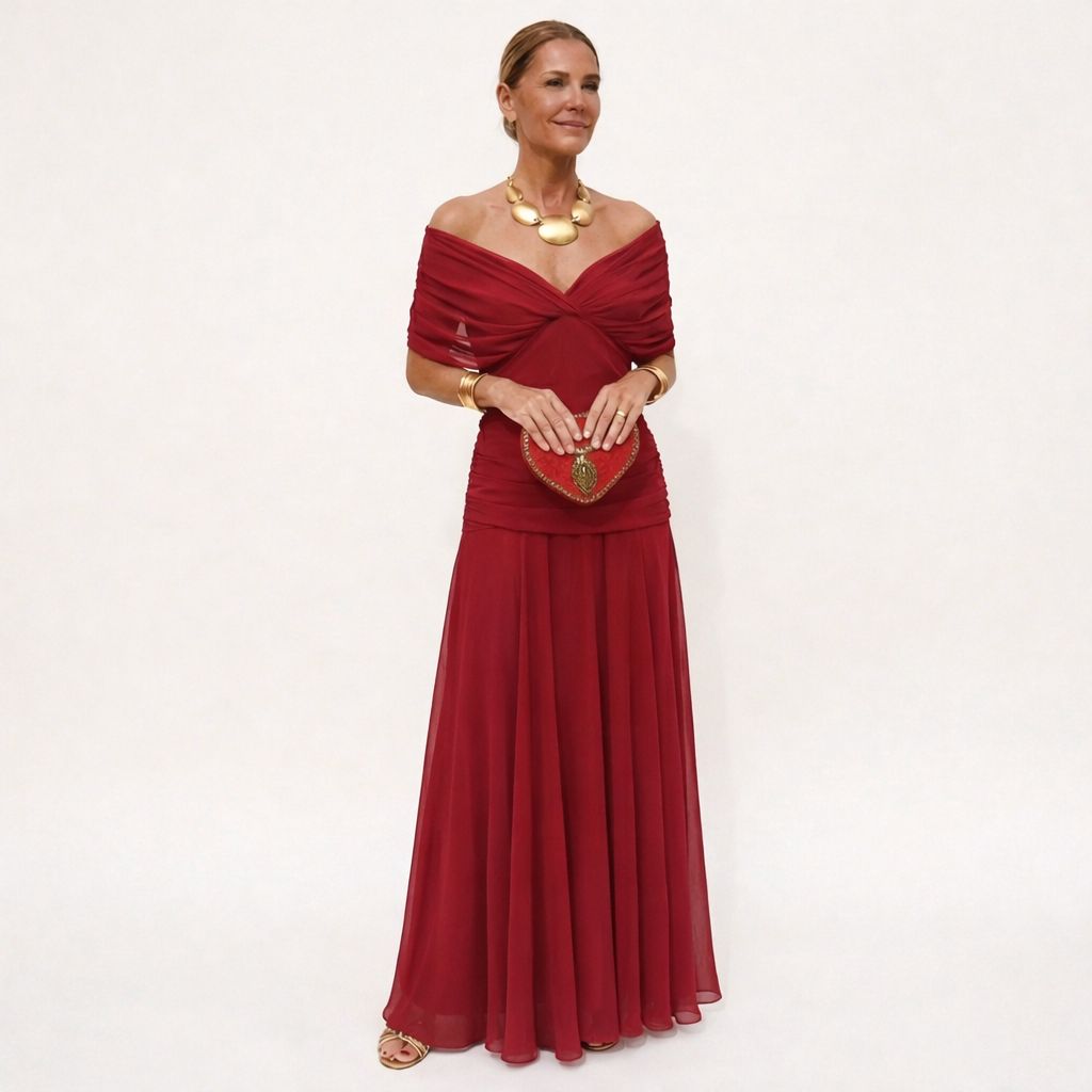 Velora™ | Robe Fleurie Longue avec Décolleté en V