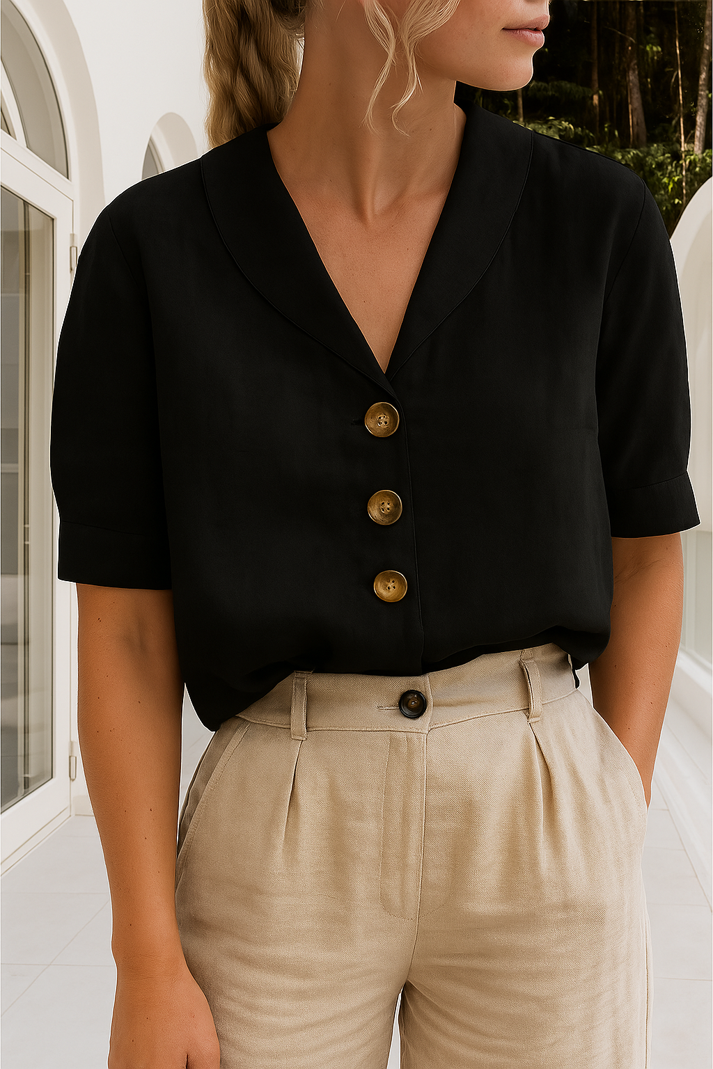 Evelinda - Blouse décontractée élégante