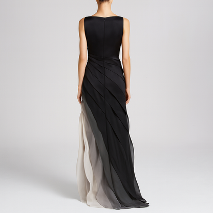 Robe de Soirée Sans manches superposé pour femme | Maxi
