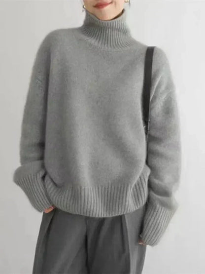 Diana - Pull Col Montant Doux et Confortable