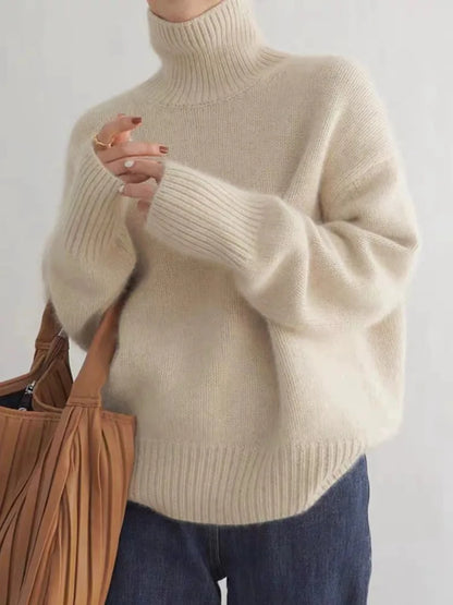 Alecia | Pull en Cachemire de Luxe pour Femmes avec Col Roulé | Élégance Intemporelle