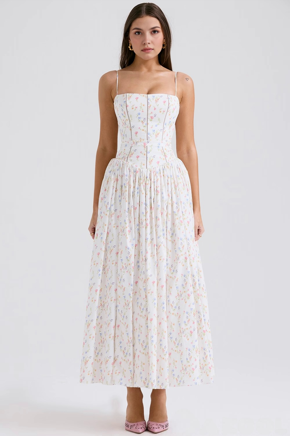 VIOLETTA - Robe Midi Posy