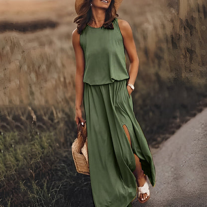 Robe Mina avec ourlet ouvert et poches doubles