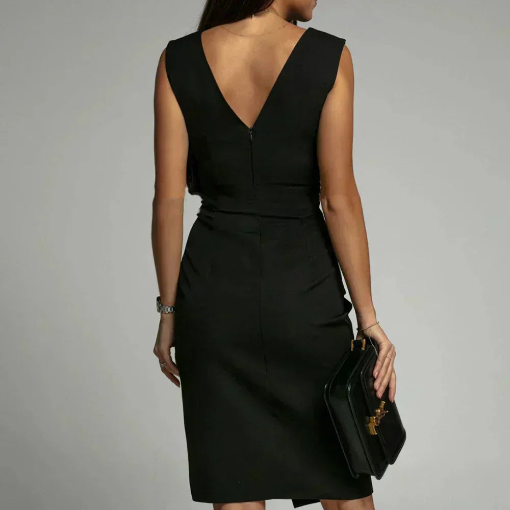 Robe noir pour sans manches femme | mini
