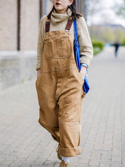 Salopettes en Toile pour Femmes – Coupe Décontractée et Style Inspiré du Travail