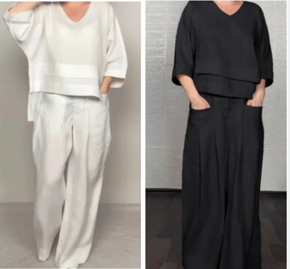 Clara | Ensemble Minimaliste Ample en Deux Pièces