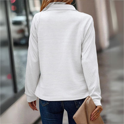Suzanne - Pull Détail avec Demi Zip