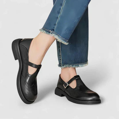 Léana - Chaussures classiques à bride T en cuir pour femmes