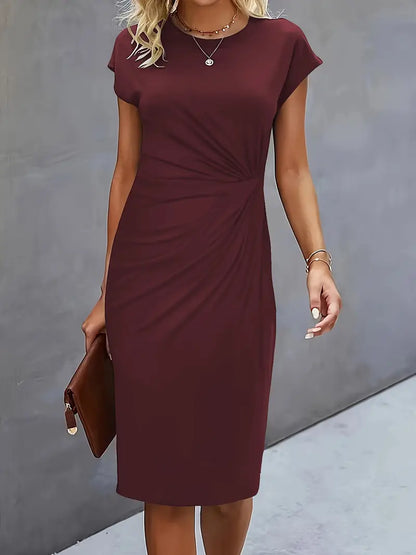 Reilly - Robe midi avec nœud sur le devant pour femmes