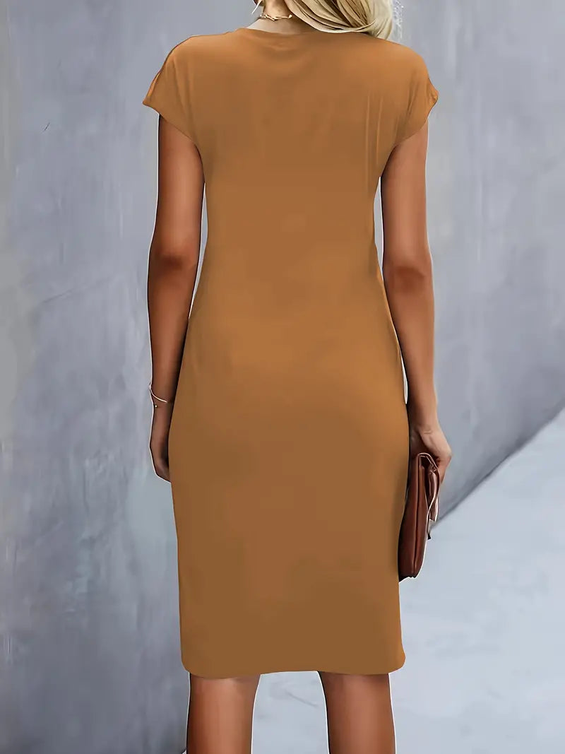 Reilly – Robes midi femme avec nœud devant