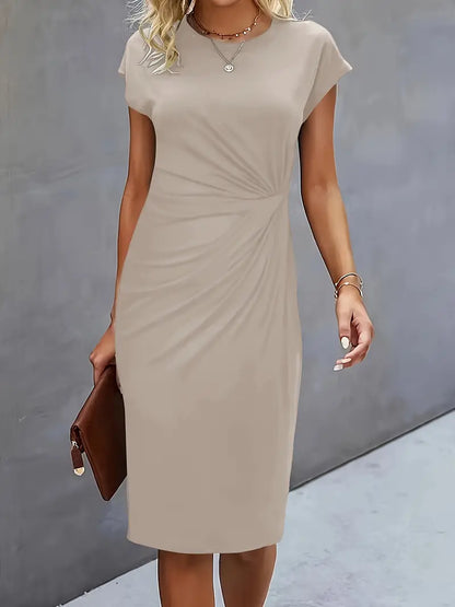 Reilly - Robe midi pour femmes avec détail de nœud à l'avant