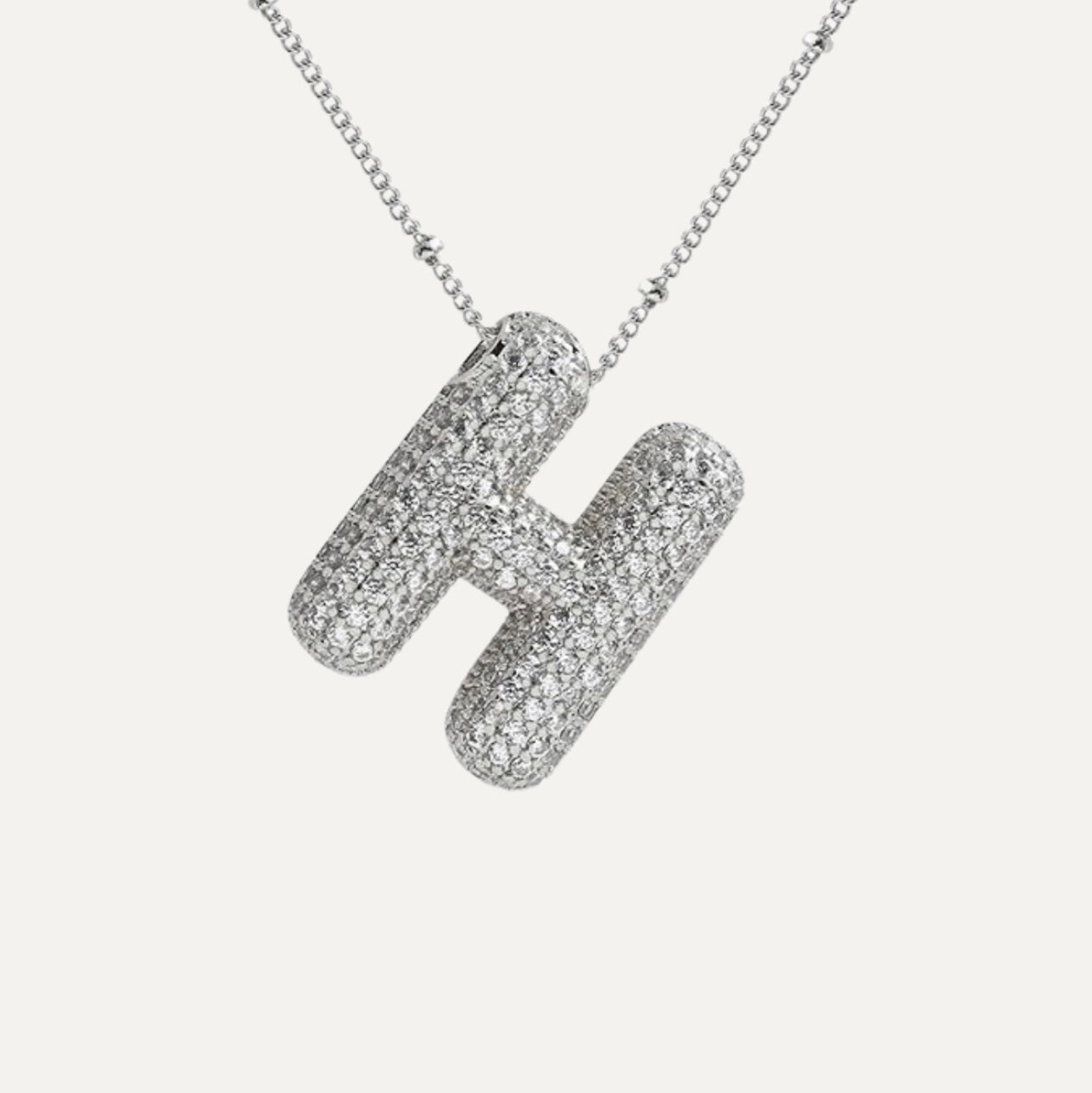 Savannah | Collier avec Lettre à Bulles en Diamant
