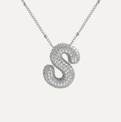 Savannah | Collier avec Lettre à Bulles en Diamant
