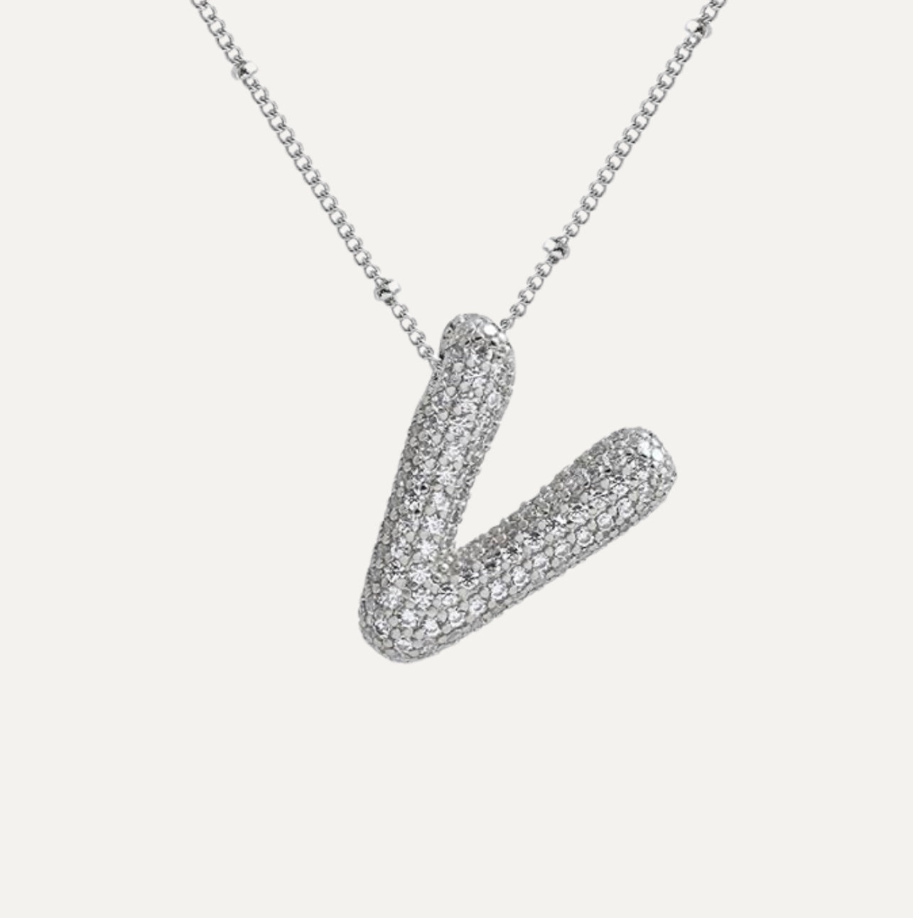 Savannah | Collier avec Lettre à Bulles en Diamant