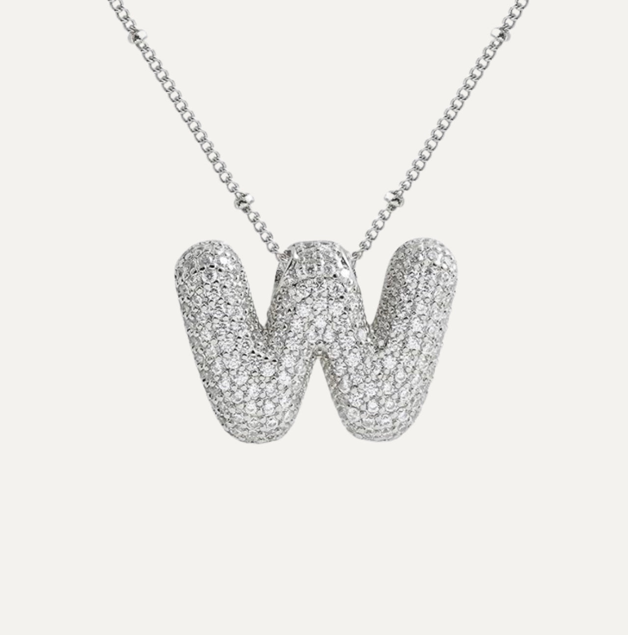 Savannah | Collier avec Lettre à Bulles en Diamant