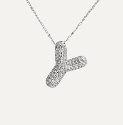 Savannah | Collier avec Lettre à Bulles en Diamant