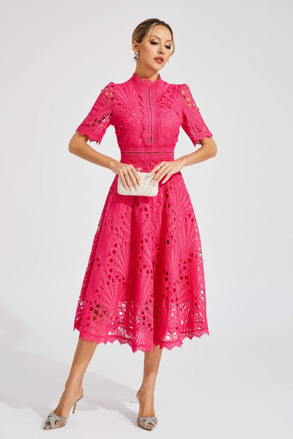 Hallie | Robe Midi en Dentelle