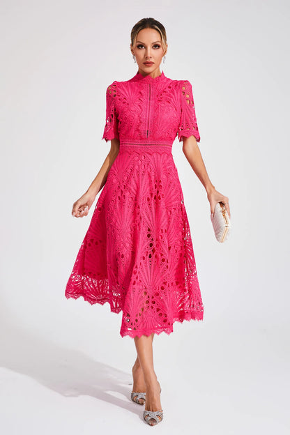 Hallie | Robe Midi en Dentelle