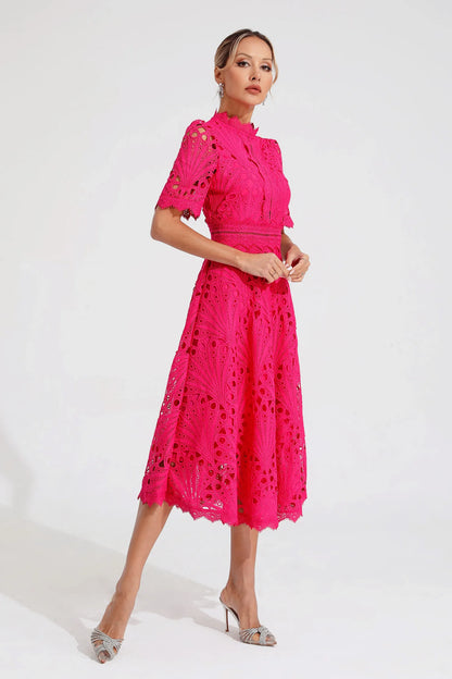 Hallie | Robe Midi en Dentelle