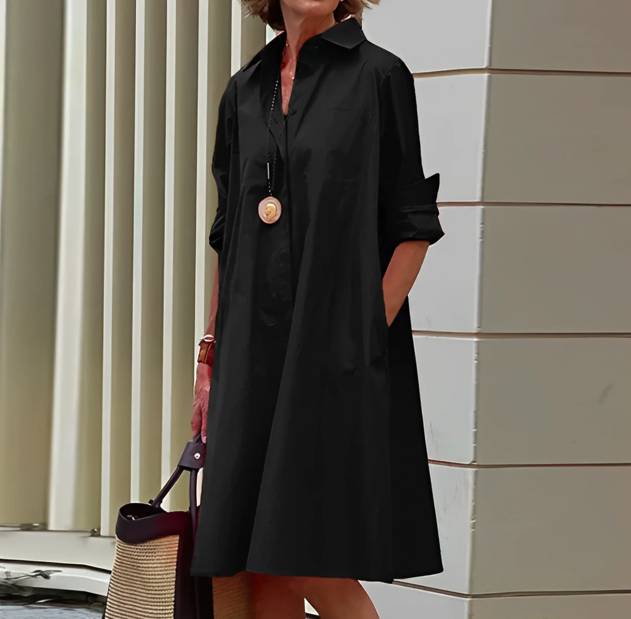 Celina – Robe Midi d'Élégance Sans Effort