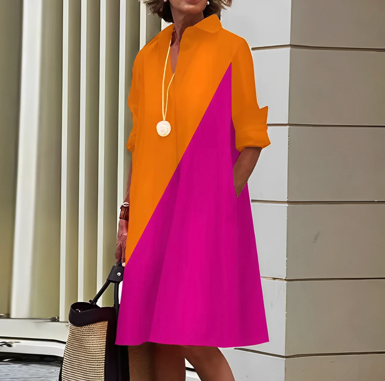 Celina – Robe Midi d'Élégance Sans Effort