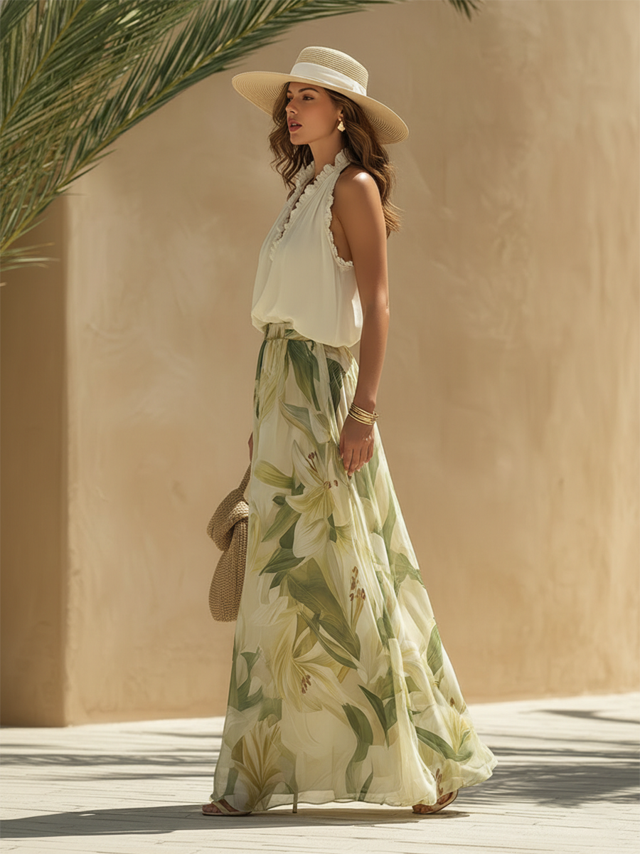 Lysandra™ | Ensemble Fluide Élégant avec Imprimé Floral