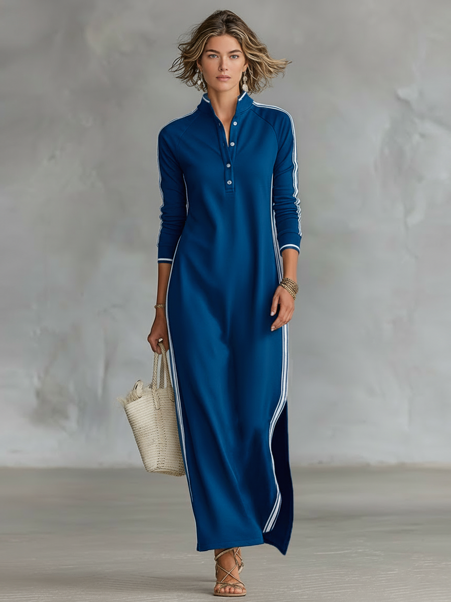 Elara | Robe Maxi Sweatshirt Minimaliste