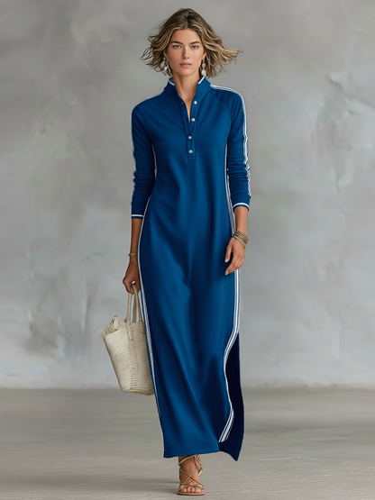 Elara | Robe Maxi Sweatshirt Minimaliste