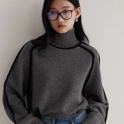 Emilie™ | Pull Col Montant Doux Similaire au Cachemire