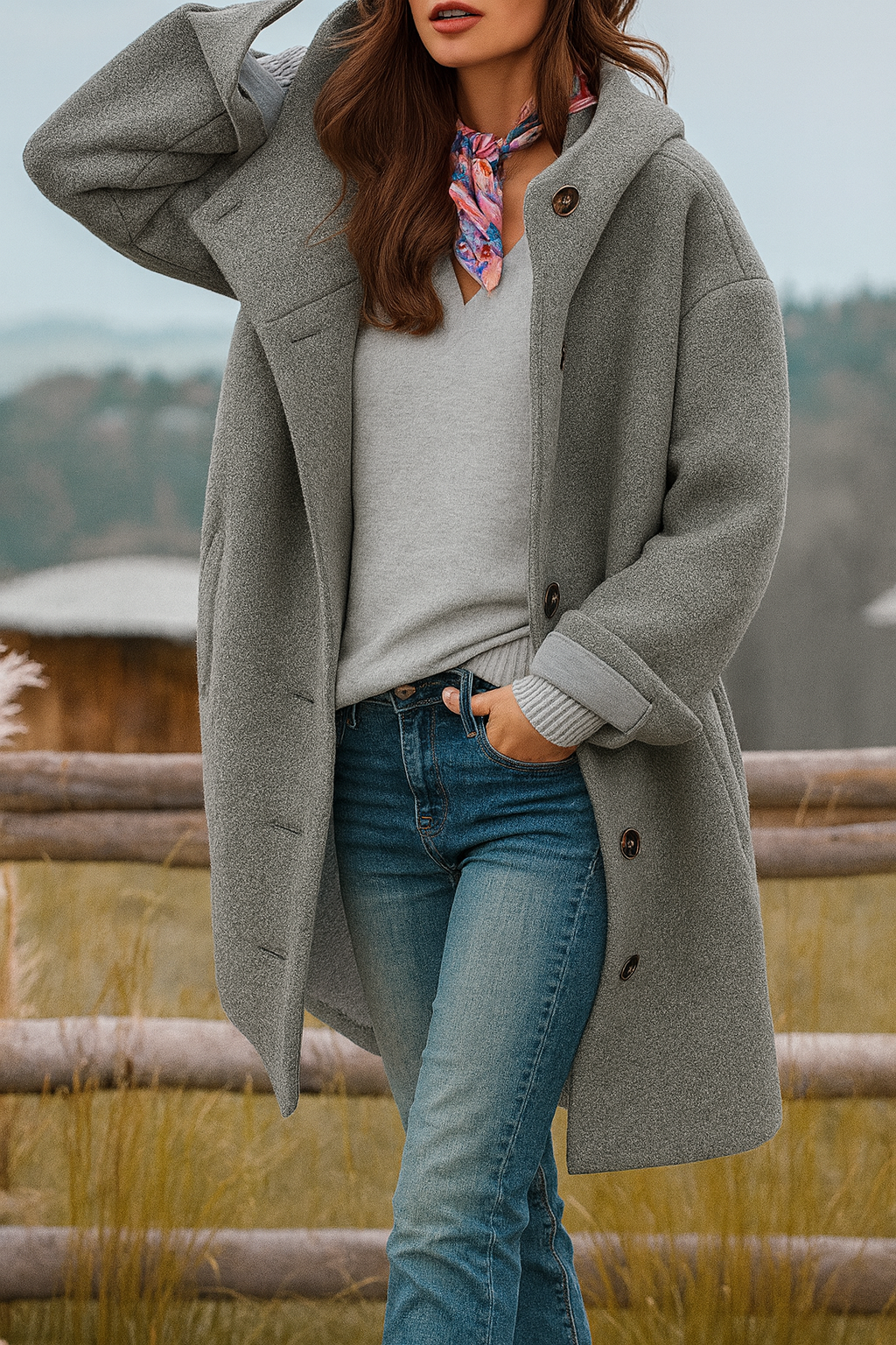 Kaia - Manteau Décontracté avec Capuche Élégante