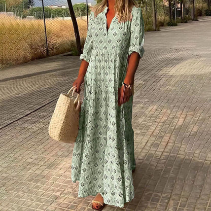 Nora - Robe Boho Maxi Élégante