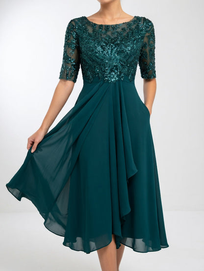 Robe midi en dentelle - Élégance intemporelle pour femme