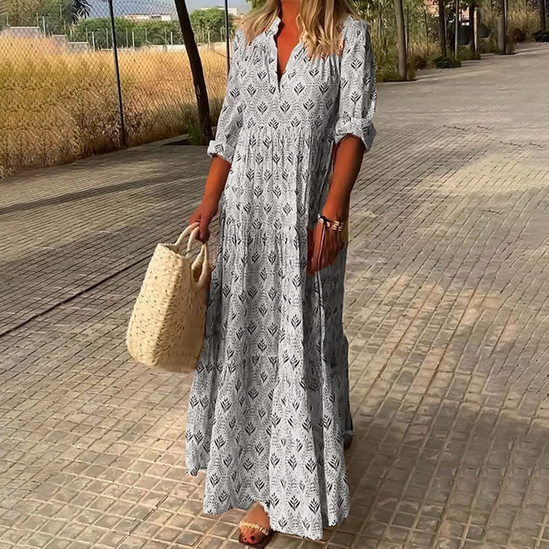 Nora - Robe Boho Maxi Élégante