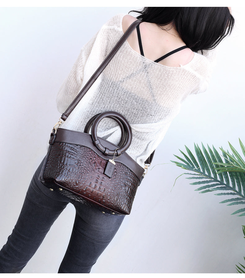Oriana - Sac à Main Crocodile avec Dégradé Rétro