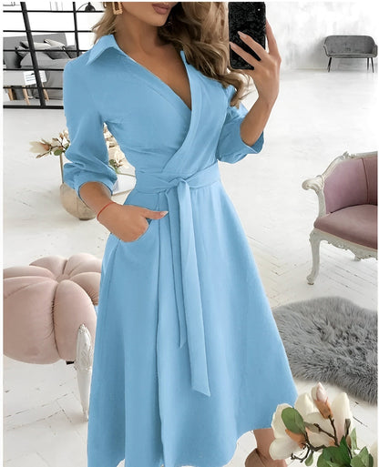 Cyrilla - Robe Croisée Élégante pour Fêtes