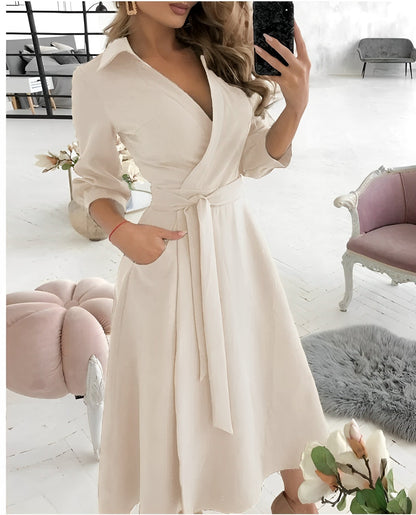 Cyrilla - Robe Croisée Élégante pour Fêtes