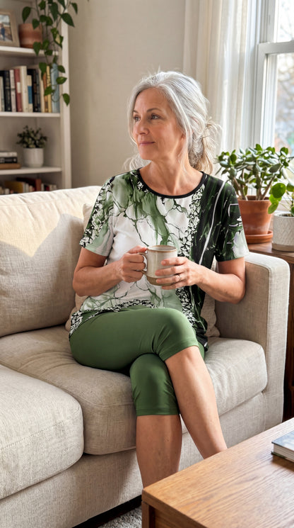 Luna™ | Ensemble Stretch Imprimé en Deux Pièces