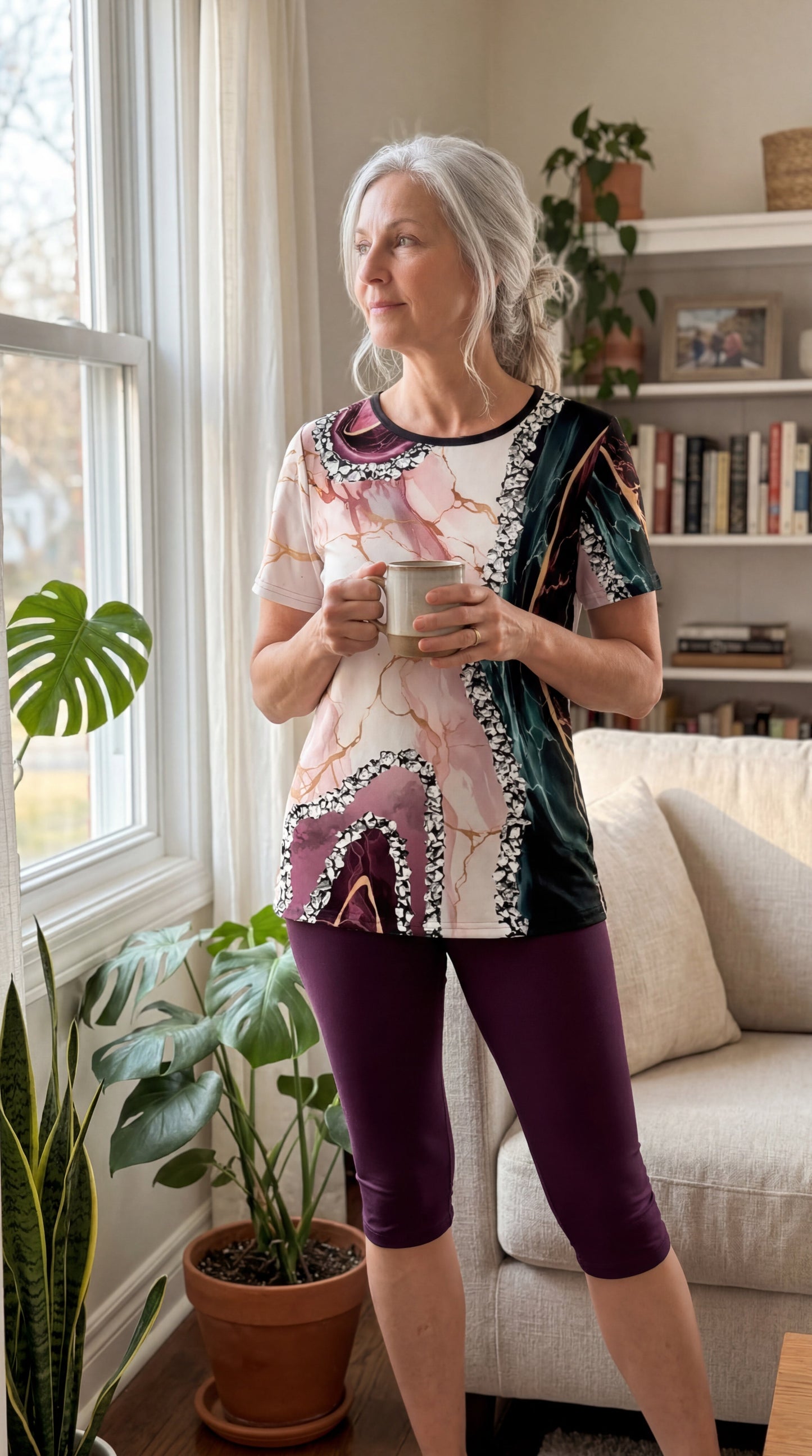 Luna™ | Ensemble Stretch Imprimé en Deux Pièces