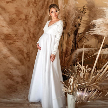 Ilaria - Robe longue de grossesse en dentelle