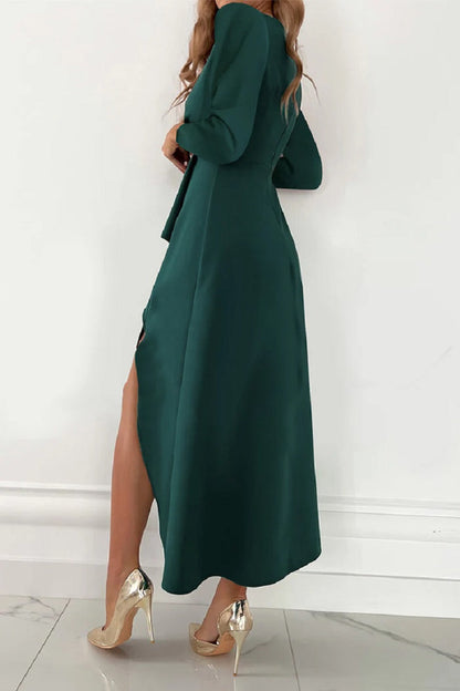 Shannon - Élégant robe plissée unie