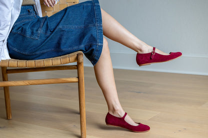 Elena – Mules Mary Jane en Daim